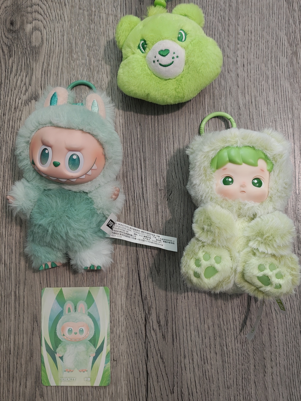 Authentic Pop Mart Labubu Big Into Energy Serenity & Hacipupu Green Apple Bundle - Picture 1 of 9